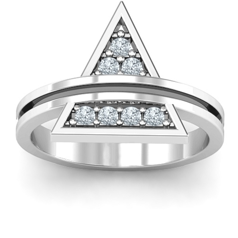 Triangle of Glam Geometric Ring View Triangle of Glam geometric ring product view
