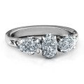 Triple Oval Stone Engagement Ring Triple oval stone engagement ring