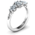 Triple Oval Stone Engagement Ring Triple oval stone engagement ring detail