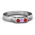 Triple Round Stone MOM Ring Triple Round Stone MOM Ring with three round stones
