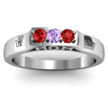 Triple Round Stone MOM Ring Triple Round Stone MOM Ring with three round stones