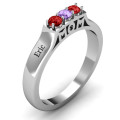 Triple Round Stone MOM Ring Triple Round Stone MOM Ring with three round stones