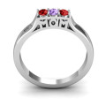 Triple Round Stone MOM Ring Triple Round Stone MOM Ring with three round stones