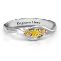 Triple Stone Swirl Ring Triple Stone Swirl Ring product image