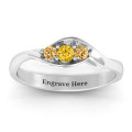Triple Stone Swirl Ring Triple Stone Swirl Ring product view