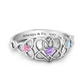 Triple Trinity Celtic Heart Ring Triple Trinity Celtic Heart Ring with three Trinity knots and centre heart