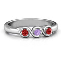 Triple Wave Ring Triple Wave Ring with three round stones