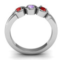 Triple Wave Ring Triple Wave Ring with three round stones