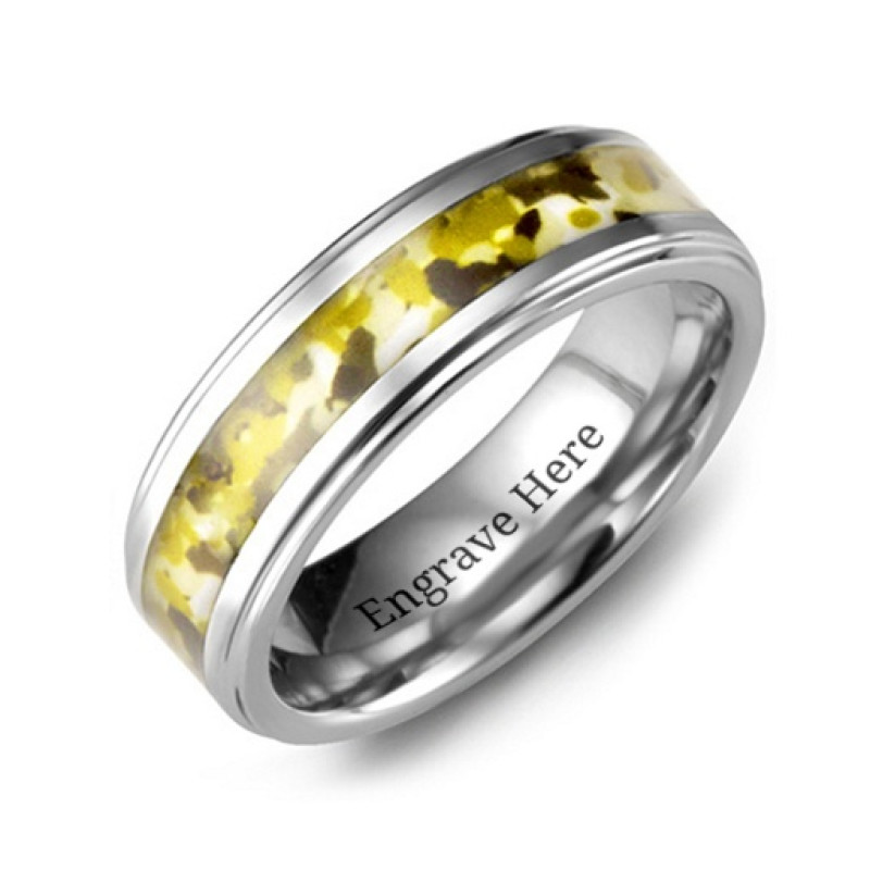 Tungsten Green Military Camouflage Ring 7mm tungsten green military camouflage ring