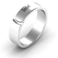 Lysander Curved Groove Men's Ring product view