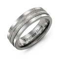 Men's Double Row Brushed Tungsten Band Ring Men's double row brushed tungsten band ring