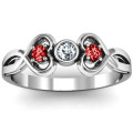 Twin Hearts with Centre Bezel Ring Twin Hearts with Centre Bezel Ring product image