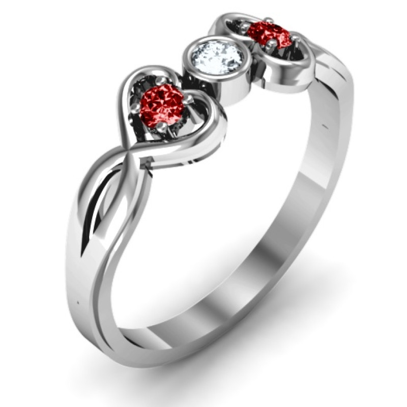 Twin Hearts with Centre Bezel Ring Twin Hearts with Centre Bezel Ring product image