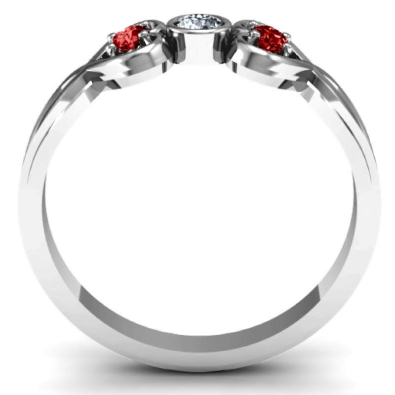 Twin Hearts with Centre Bezel Ring Twin Hearts with Centre Bezel Ring product image