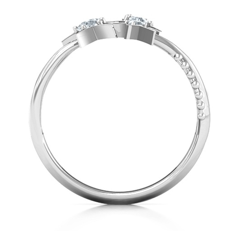 Twinkling Starlight Ring Twinkling Starlight Ring with three round stone settings