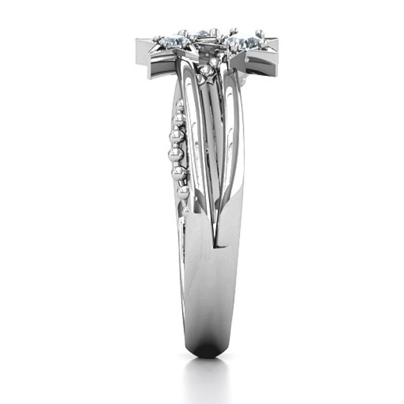 Twinkling Starlight Ring Twinkling Starlight Ring with three round stone settings