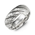 Twisted Cobalt Ring Twisted cobalt ring with a polished twisted band and indented dots