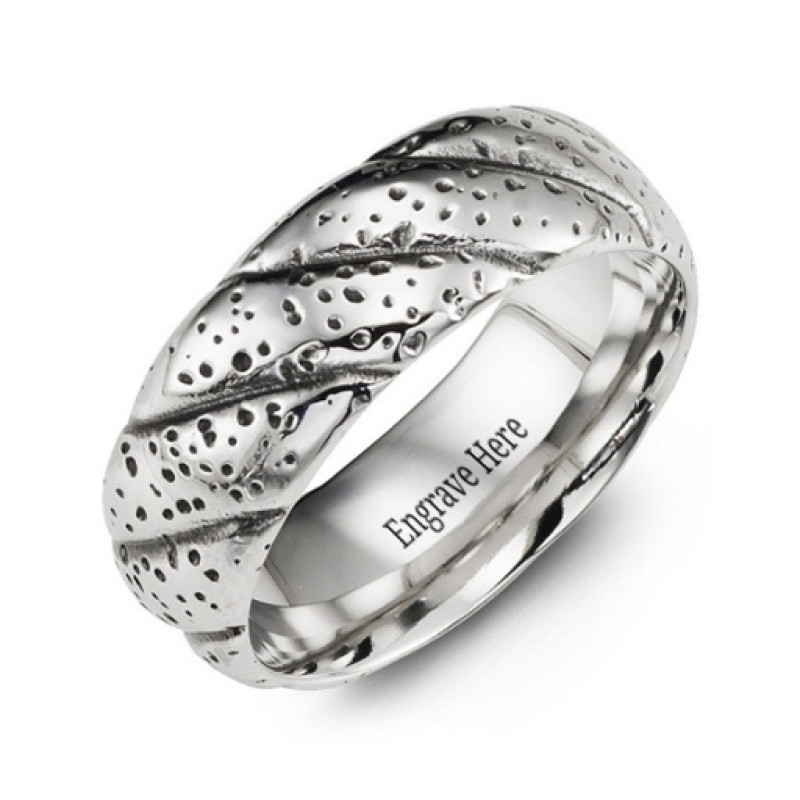 Twisted Cobalt Ring Twisted cobalt ring with a polished twisted band and indented dots