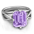 Twisted Shank Emerald Cut Filigree Ring Twisted shank ring with an emerald-cut stone and filigree setting