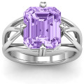 Twisted Shank Emerald Cut Filigree Ring Twisted shank emerald-cut stone filigree ring product image