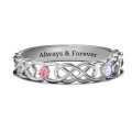 Two-Stone Interwoven Infinity Ring Two-Stone Interwoven Infinity Ring product view