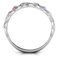 Two-Stone Interwoven Infinity Ring Detail Two-Stone Interwoven Infinity Ring alternate detail view