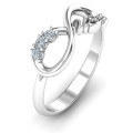 USA Infinity Ring USA Infinity Ring with three round stones