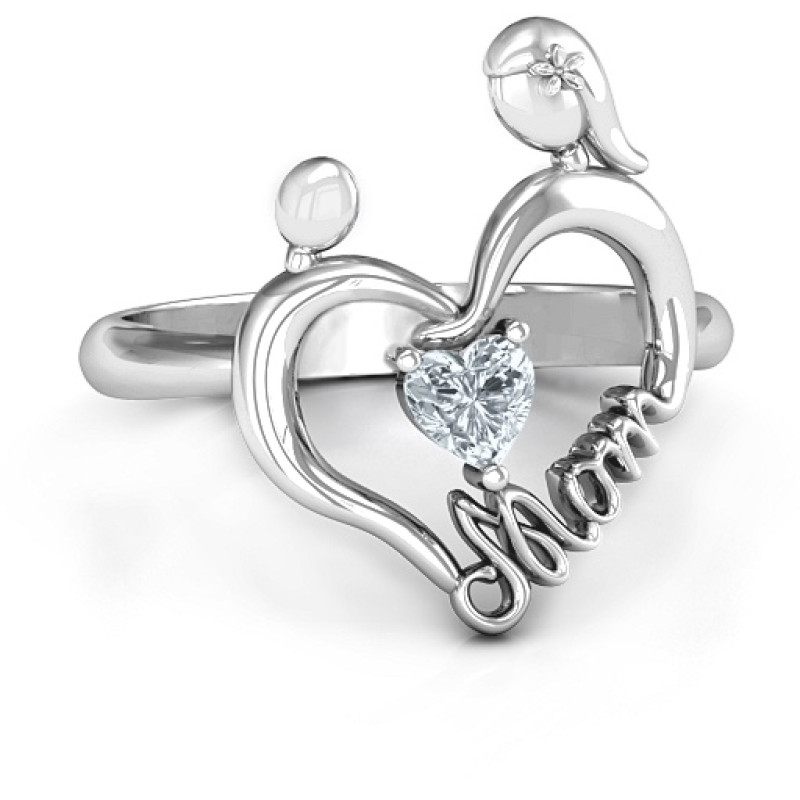 Unbreakable Bond Heart Ring Unbreakable Bond Heart Ring with heart-cut centre stone