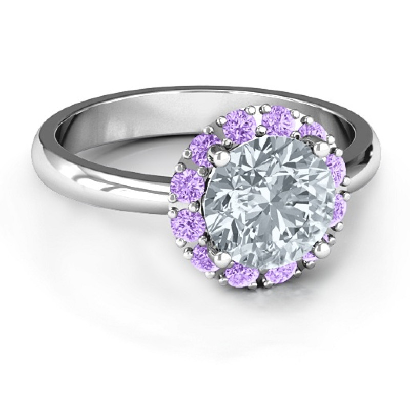Victoria Single Halo Ring Victoria Single Halo Ring with round centre stone and halo accents