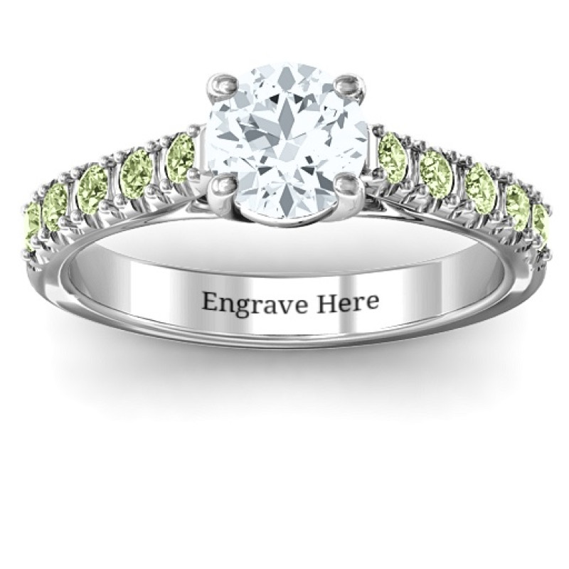 Vintage Diana Ring Vintage Diana Ring product image with round centre stone and side stones