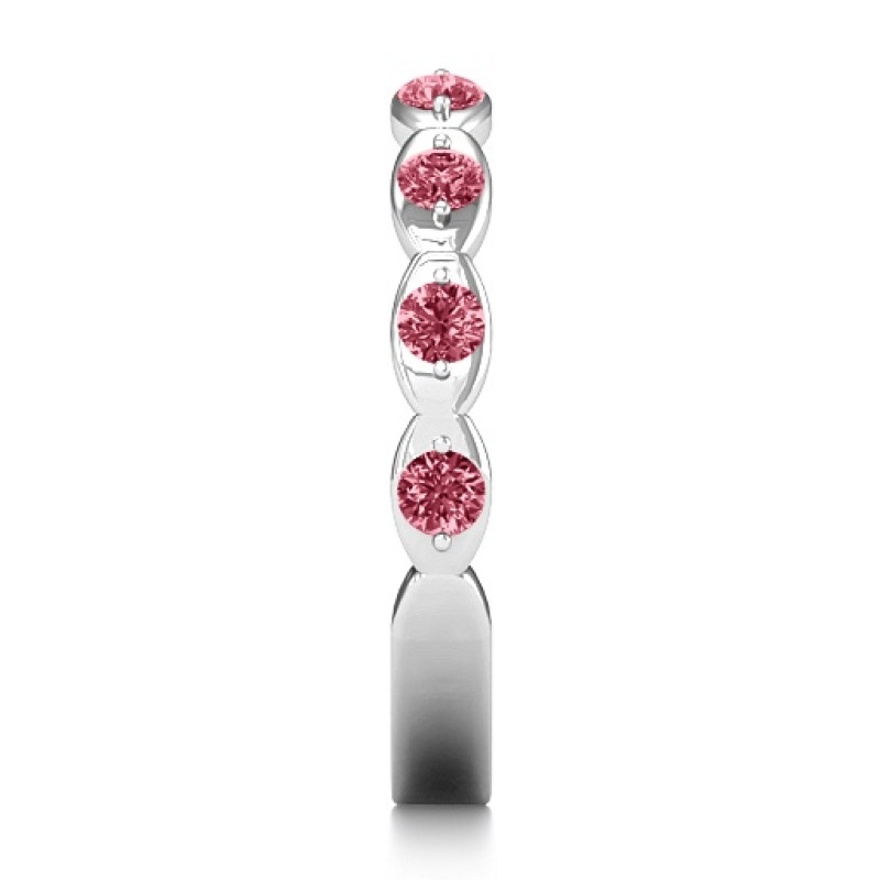 Vintage Glamour Accented Band side view Vintage Glamour Accented Band side view