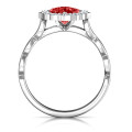 Vintage Glamour Ring Vintage Glamour Ring with cushion-cut centre stone and halo accents