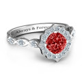 Vintage Glamour Accent Stone Ring Vintage glamour ring with cushion-cut centre stone and accent stones