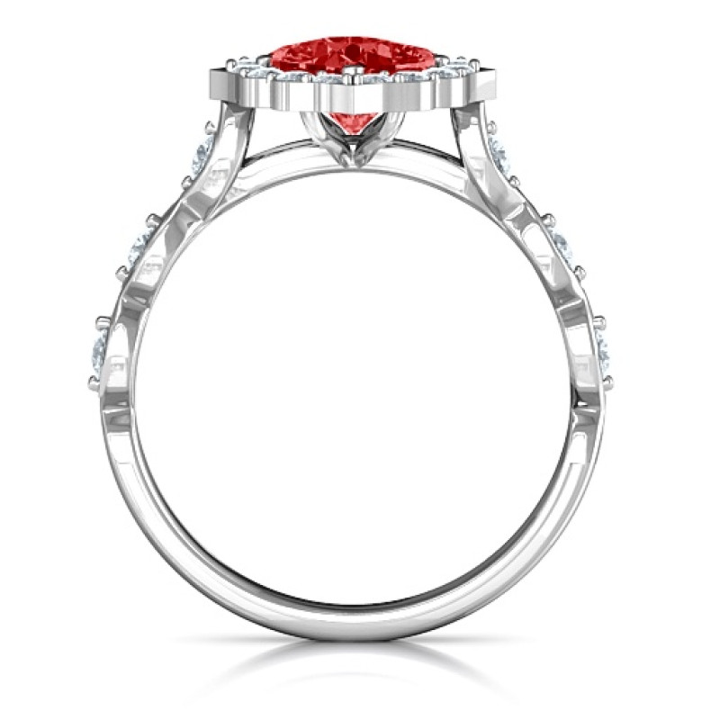 Vintage Glamour Accent Stone Ring - Ring View Vintage glamour accent stone ring product view