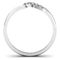Wave Band Ring with Stone Accents - Additional View Wave band ring with stone accents, additional view