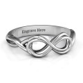 Wired for Love Infinity Ring with twisted shank and wired infinity symbol