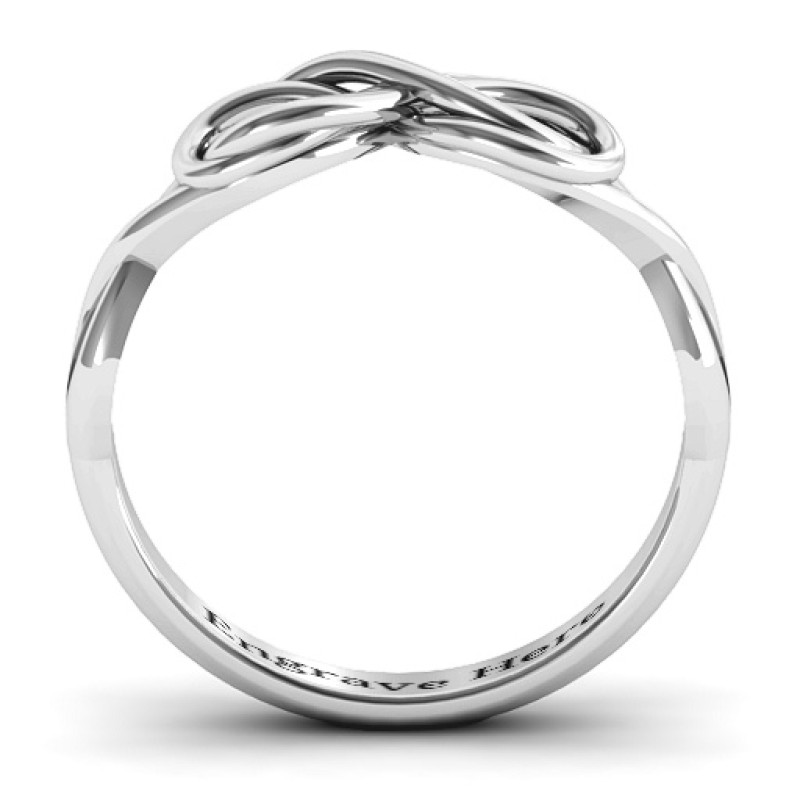 Wired for Love Infinity Ring with twisted shank and wired infinity symbol