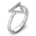 Triangle Accent Stone Ring Triangle accent stone ring with personalised stone options