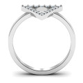 Triangle Accent Stone Ring Triangle accent stone ring with personalised stone options