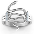 Zig Zag Snake Ring Zig Zag Snake Ring with six round stones