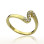 Custom Birthstone Initial Ring 18ct Gold Plated