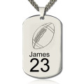 Men's Dog Tag Rugby Name Necklace Men's personalised dog tag rugby name necklace