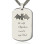 Man's Dog Tag Bat Name Necklace