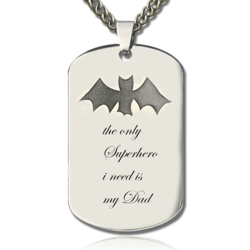 Men's dog tag name necklace