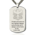 Men's eagle dog tag name necklace