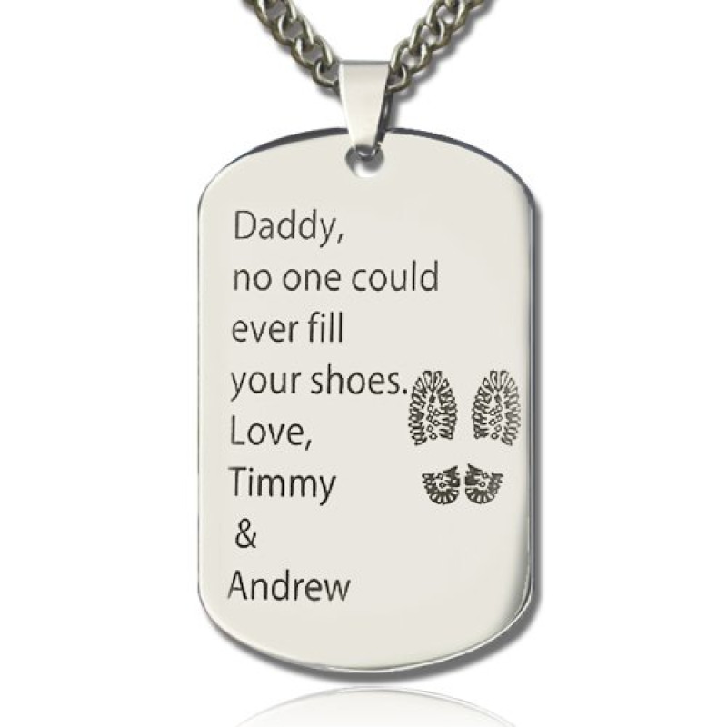 Personalised dog tag name necklace