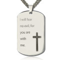 Personalised military dog tag name necklace