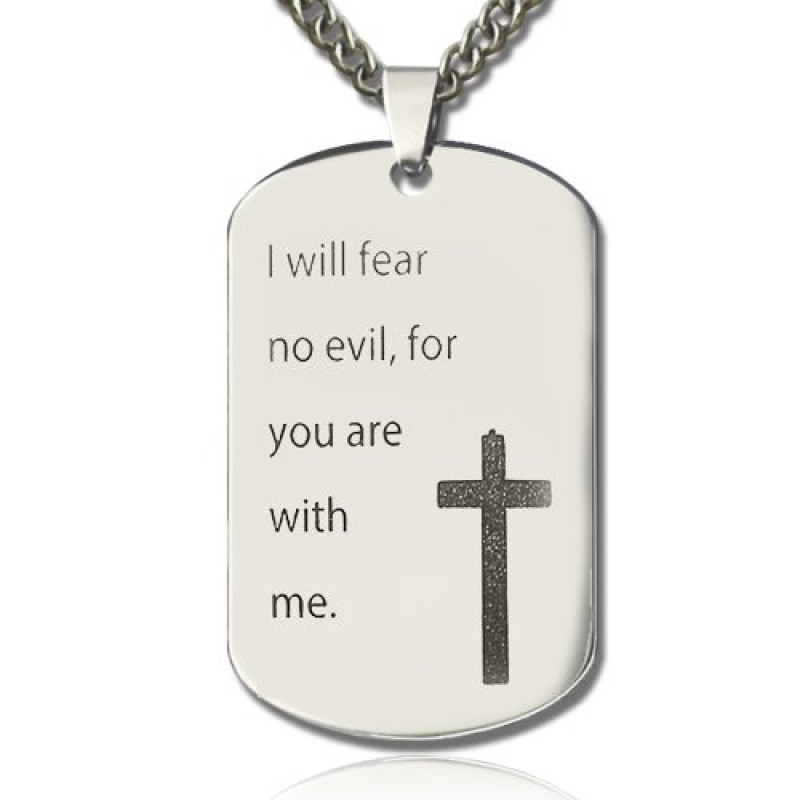 Personalised military dog tag name necklace