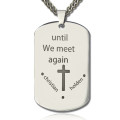 Personalised remembrance dog tag name necklace