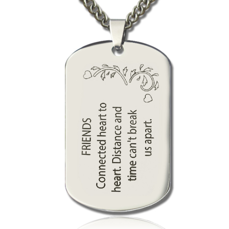 Best Friends Dog Tag Name Necklace Best Friends Dog Tag Name Necklace